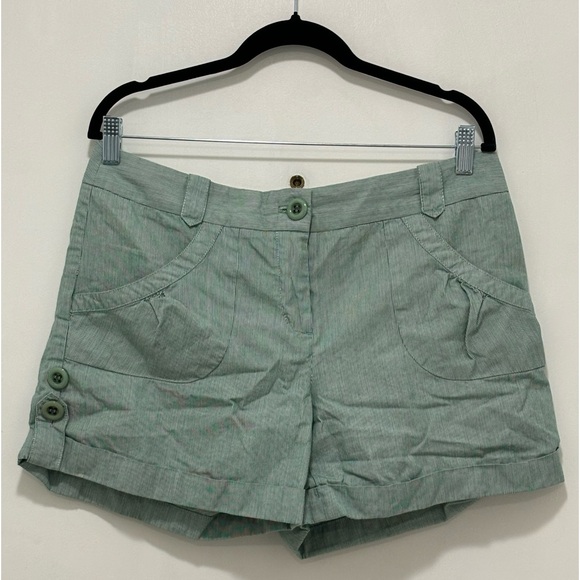 Anthropologie Elevenses Seersucker shorts. Size 10 - Picture 1 of 9
